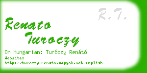 renato turoczy business card